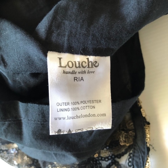 LOUCHE Gold Sequin Mini Dress - Picture 9 of 11